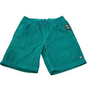 Billabong‎ Mike EW Corduroy Shorts Men's Large Green Relaxed Comfy 90s Grunge